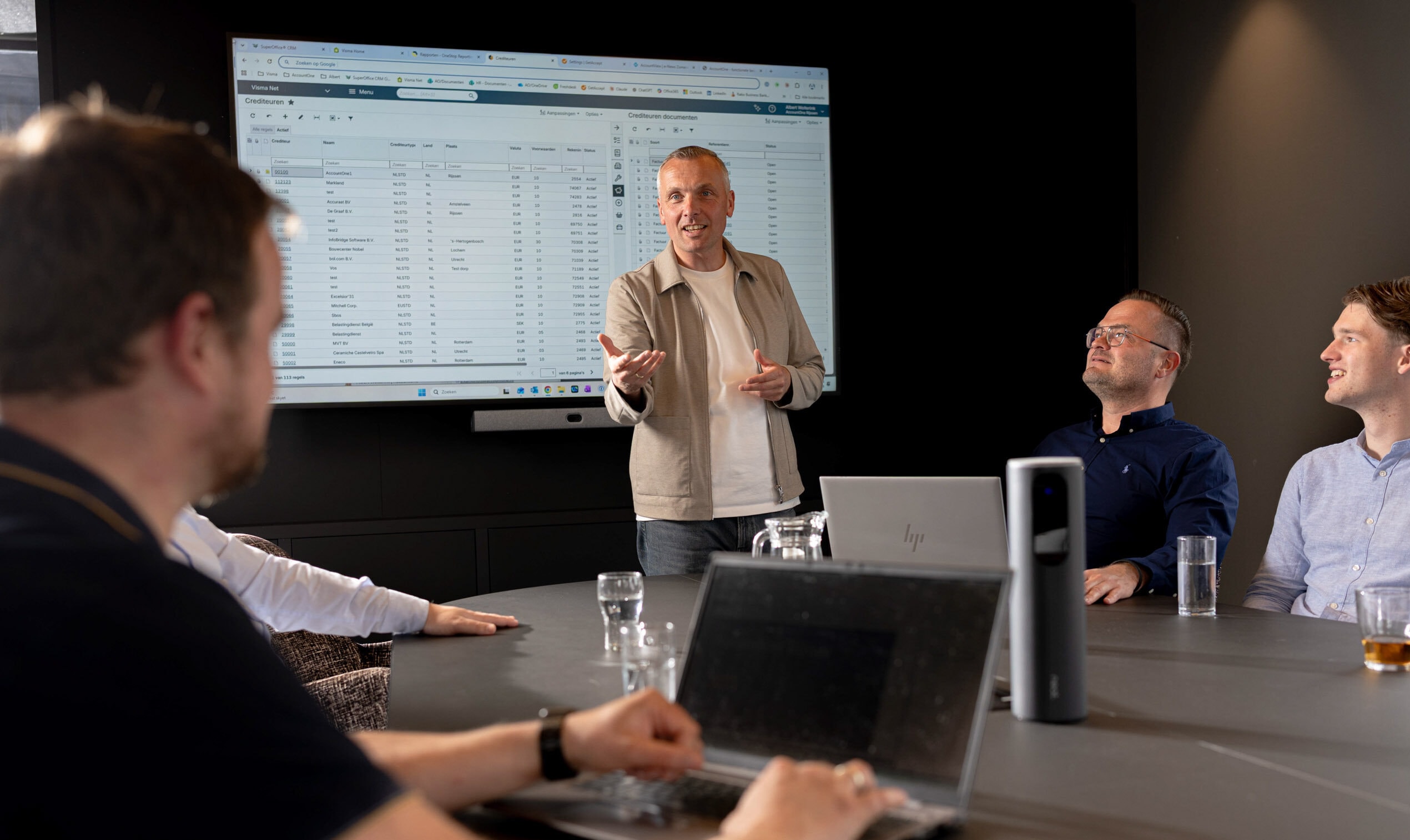 Teamoverleg visma net HRM & Payroll presentatie accountone